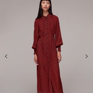 NWT Whistles 14 Pansy Dot Shirt Dress
